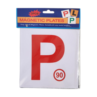 CAR PLATES  NSW RED P W/SPEED LIMIT MAGNETIC