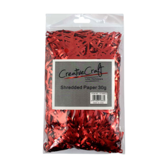 30G PAPER SHREDS METALLIC RED