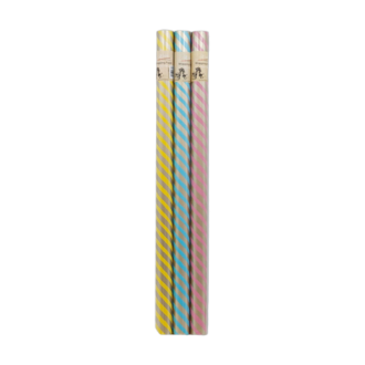 *GIFT WRAP METALLIC PRINTED 70CMX3M