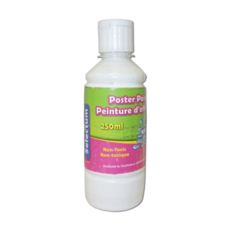 *POSTER PAINT 250ML WHITE WASHABLE