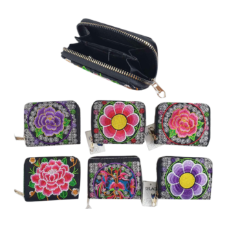 BAGS - EMBROIDERY WALLET 6ASST