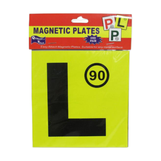 Magnetic Car Plates Yellow L