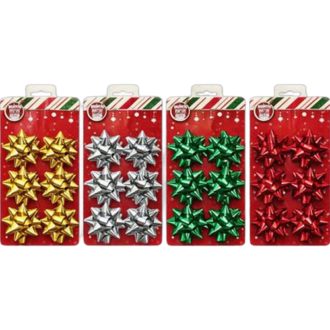 Bows Metallic 4cm Pk12